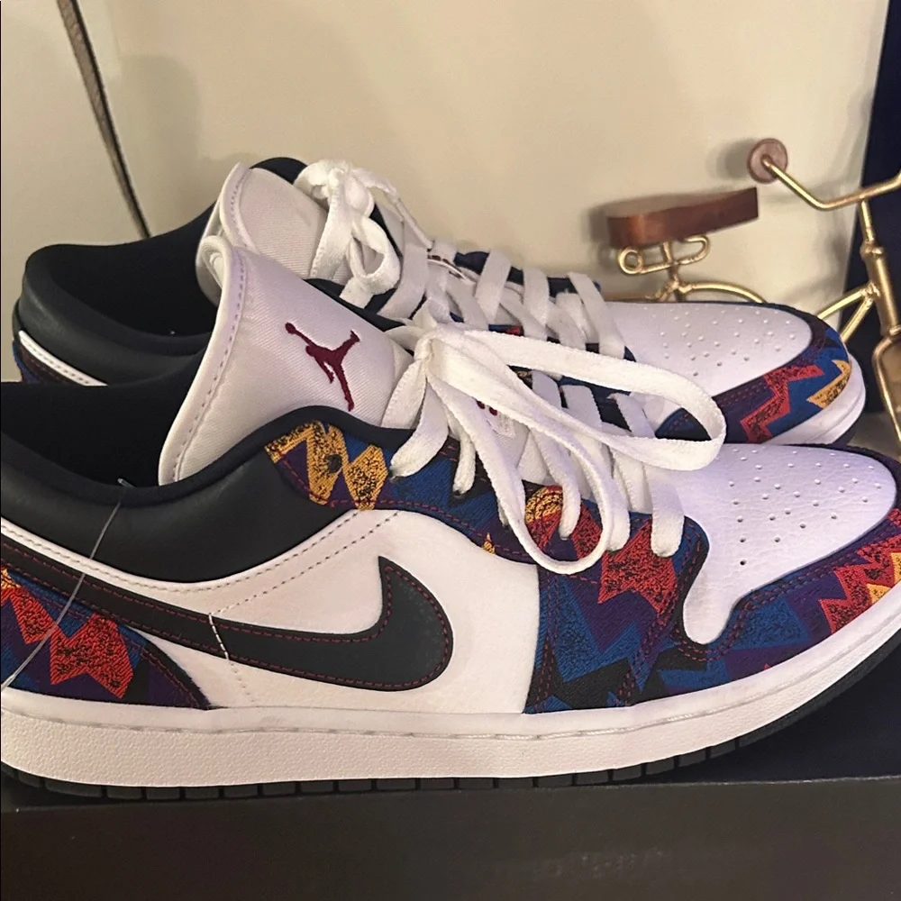 Jordan White and Multicolor Men's Sneakers - Picture 2 of 7